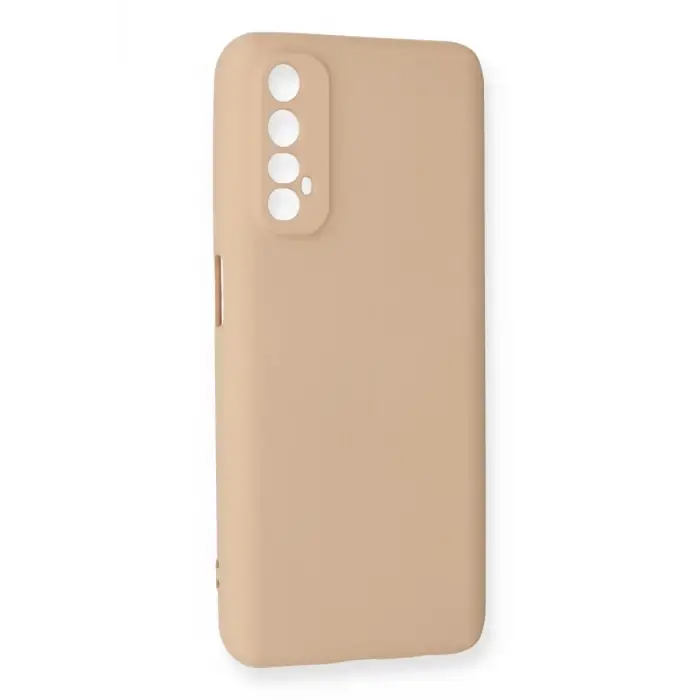 Newface Realme 7 Kılıf Nano içi Kadife Silikon - Pudra
