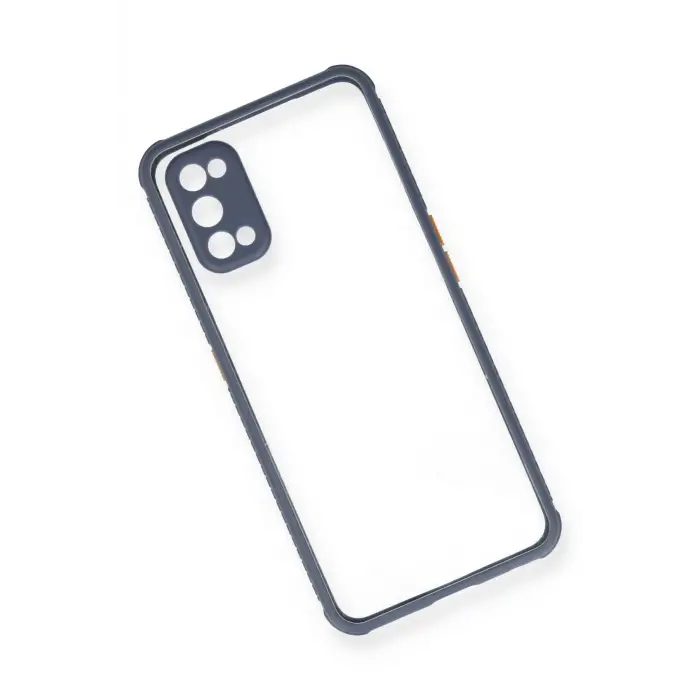 Newface Realme 7 Pro Kılıf Miami Şeffaf Silikon - Gri