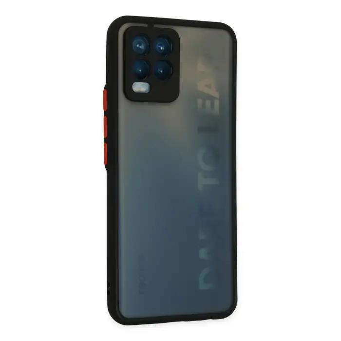 Newface Realme 8 Kılıf Montreal Silikon Kapak - Siyah
