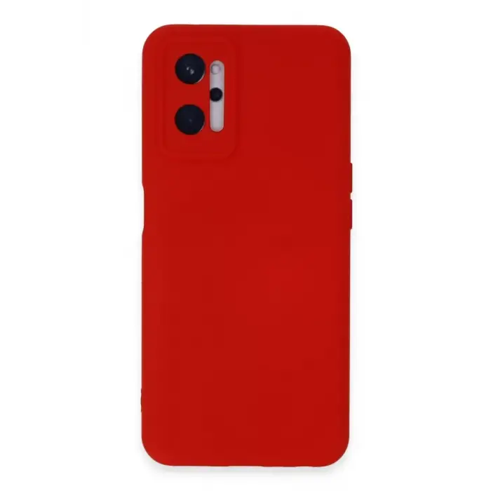 Newface Realme 9i 4G Kılıf Nano içi Kadife Silikon - Kırmızı