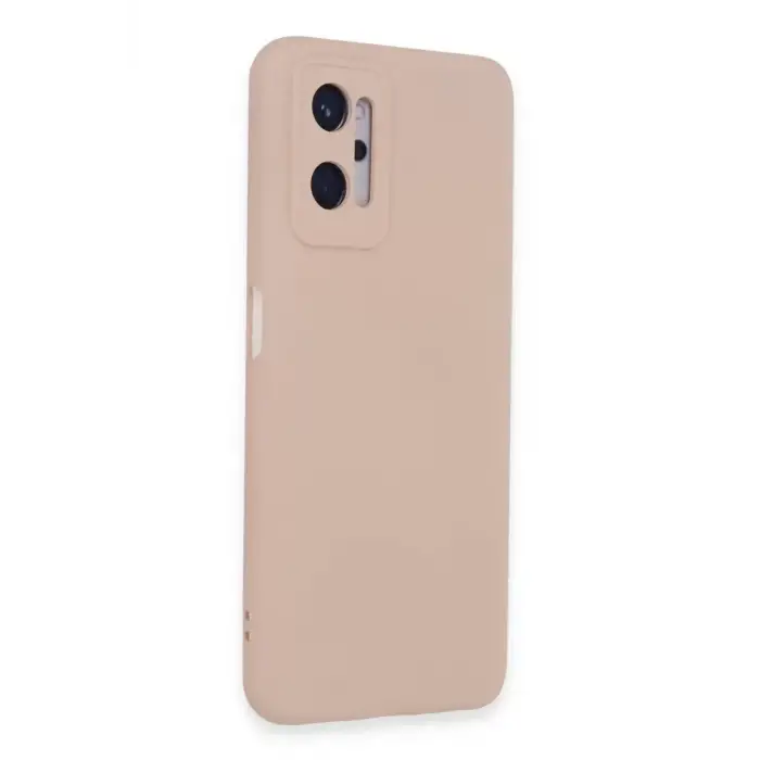 Newface Realme 9i 4G Kılıf Nano içi Kadife Silikon - Pudra