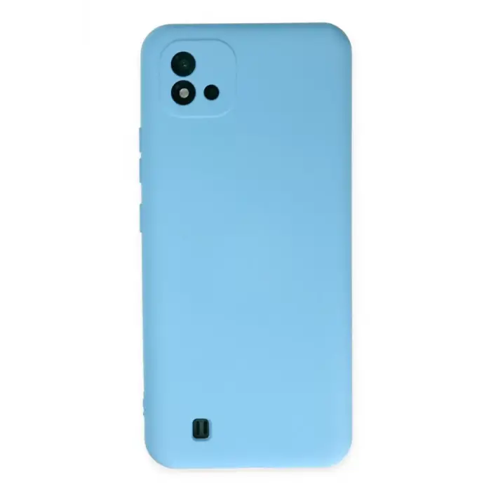 Newface Realme C11 2021 Kılıf Nano içi Kadife Silikon - Mavi