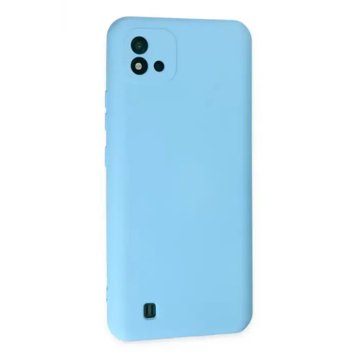Newface Realme C11 2021 Kılıf Nano içi Kadife Silikon - Mavi