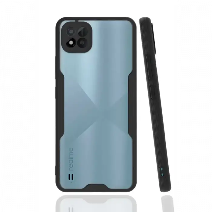 Newface Realme C11 2021 Kılıf Platin Silikon - Siyah