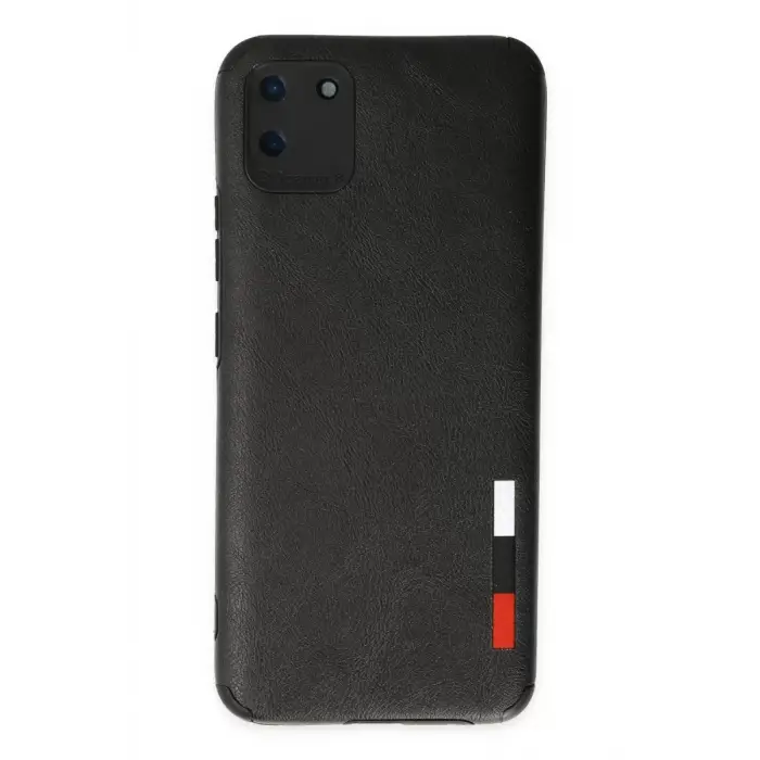 Newface Realme C11 Kılıf Loop Deri Silikon - Siyah