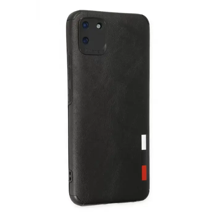 Newface Realme C11 Kılıf Loop Deri Silikon - Siyah
