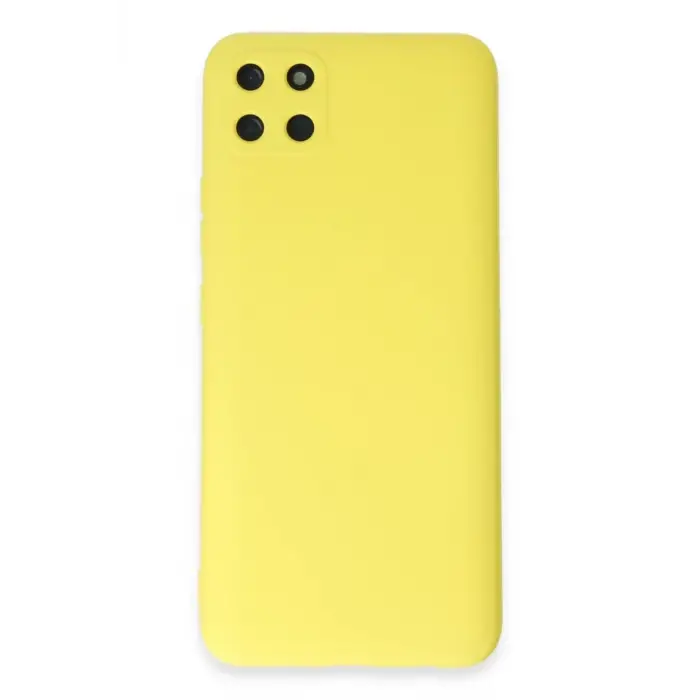 Newface Realme C11 Kılıf Nano içi Kadife Silikon - Sarı