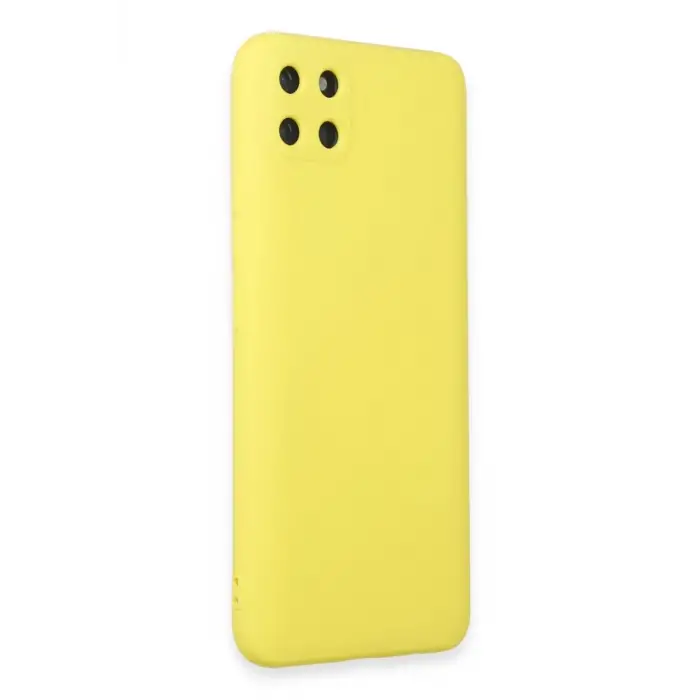 Newface Realme C11 Kılıf Nano içi Kadife Silikon - Sarı