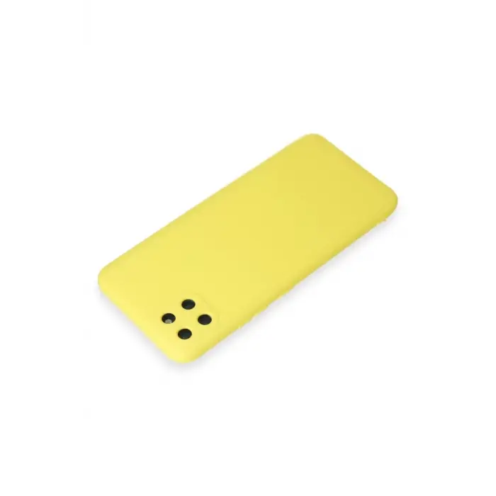 Newface Realme C11 Kılıf Nano içi Kadife Silikon - Sarı