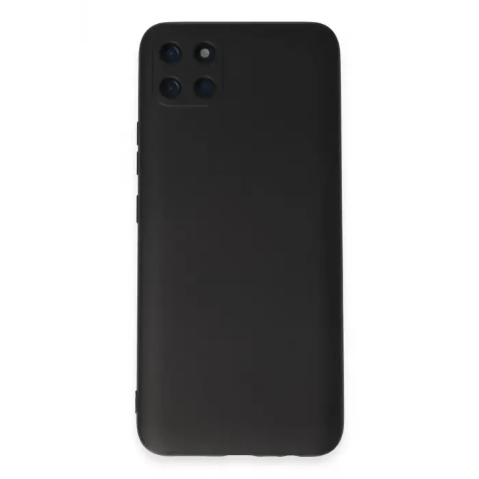 Newface Realme C11 Kılıf Nano içi Kadife Silikon - Siyah
