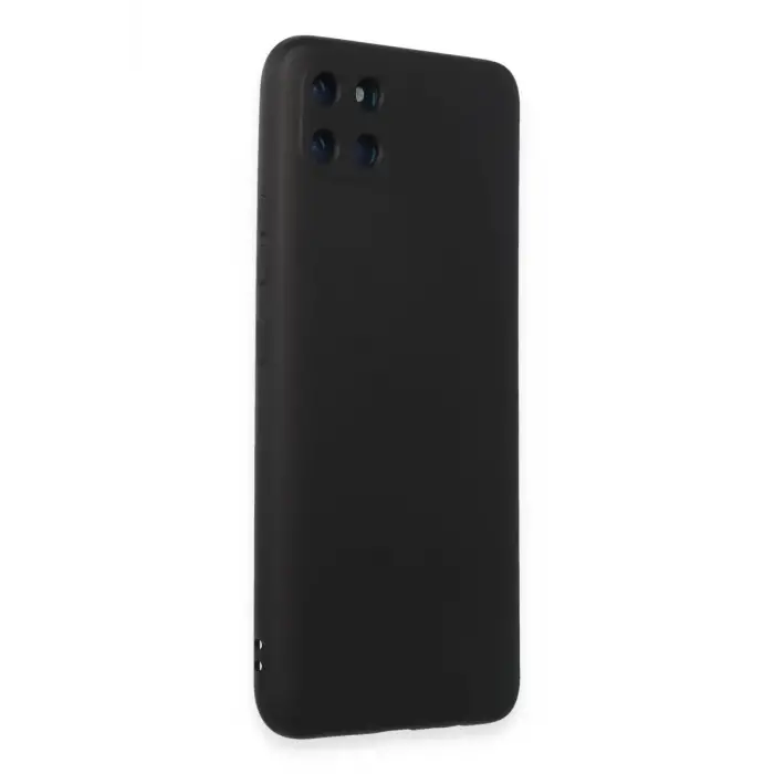 Newface Realme C11 Kılıf Nano içi Kadife Silikon - Siyah