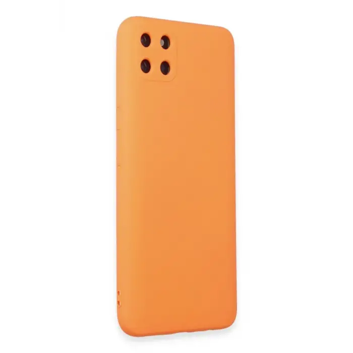 Newface Realme C11 Kılıf Nano içi Kadife Silikon - Turuncu