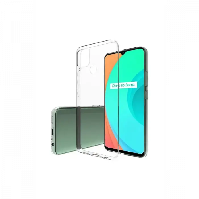 Newface Realme C15 Kılıf Lüx Şeffaf Silikon