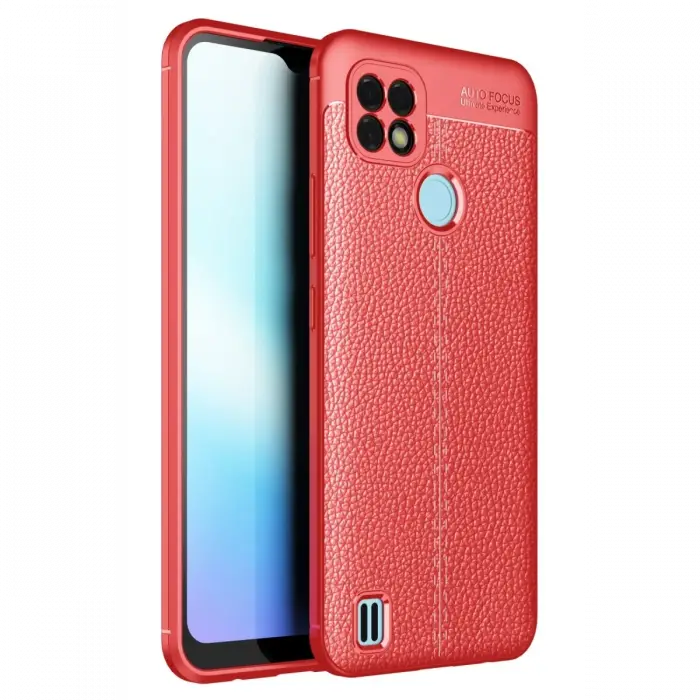 Newface Realme C21 Kılıf Auto Focus Kapak - Kırmızı