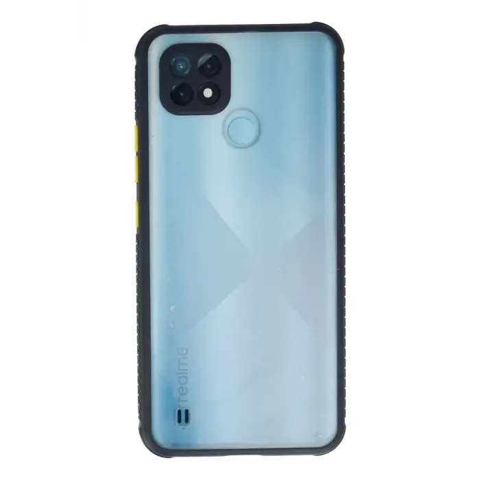 Newface Realme C21 Kılıf Miami Şeffaf Silikon - Lacivert