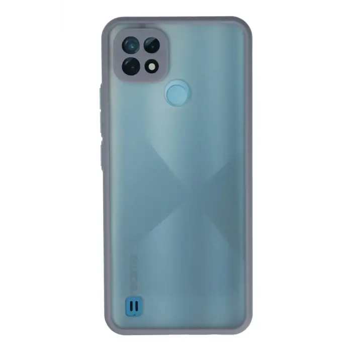 Newface Realme C21 Kılıf Montreal Silikon Kapak - Gri