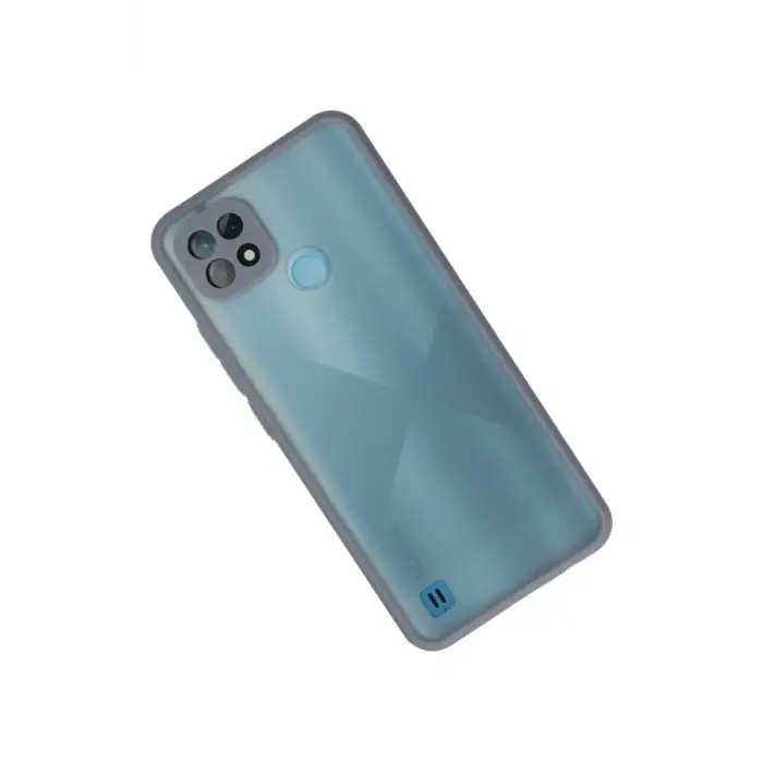 Newface Realme C21 Kılıf Montreal Silikon Kapak - Gri