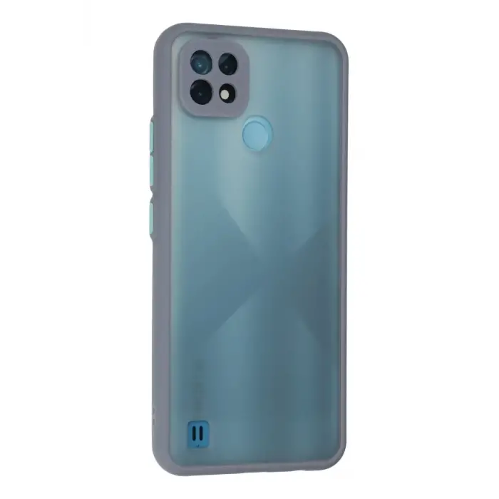 Newface Realme C21 Kılıf Montreal Silikon Kapak - Gri