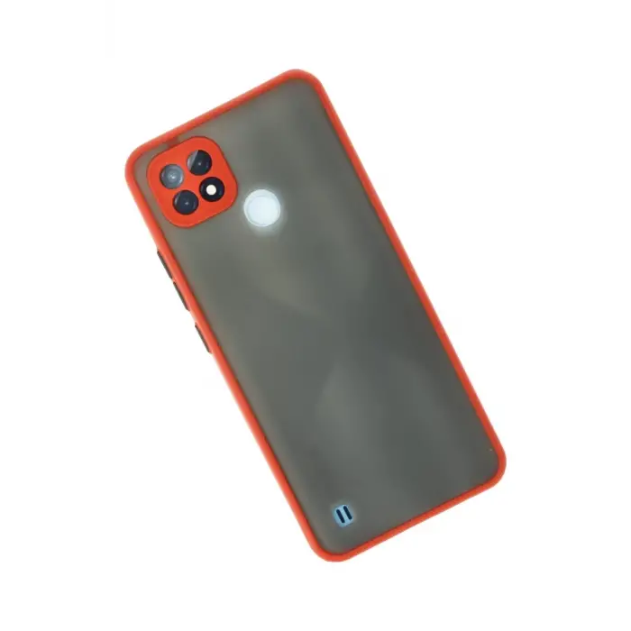 Newface Realme C21 Kılıf Montreal Silikon Kapak - Kırmızı
