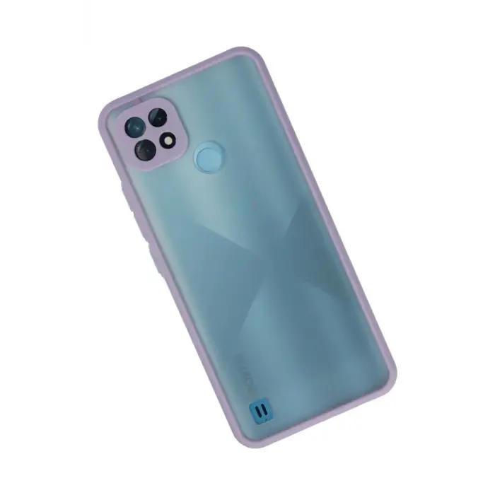 Newface Realme C21 Kılıf Montreal Silikon Kapak - Mor