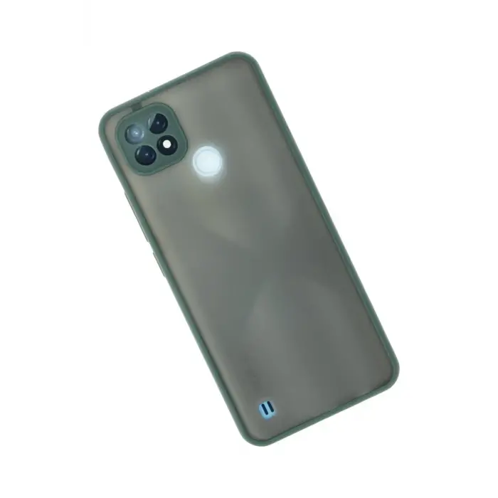 Newface Realme C21 Kılıf Montreal Silikon Kapak - Yeşil