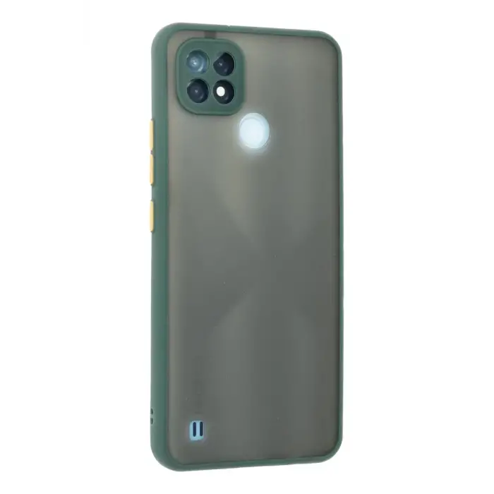 Newface Realme C21 Kılıf Montreal Silikon Kapak - Yeşil