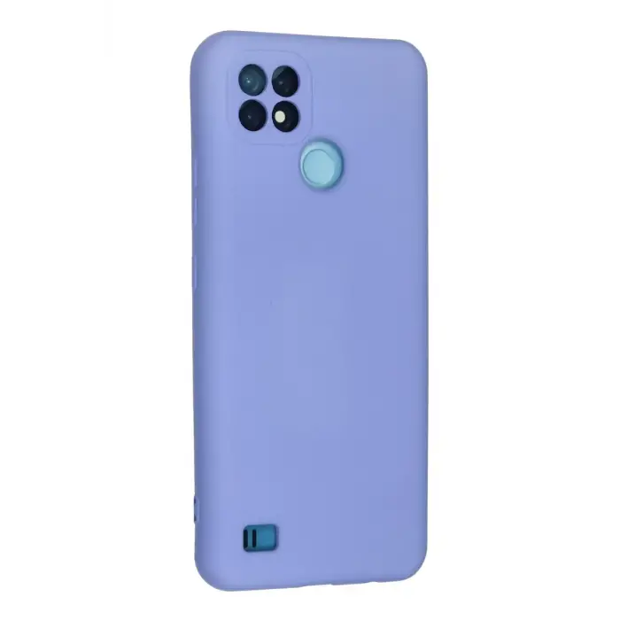 Newface Realme C21 Kılıf Nano içi Kadife Silikon - Lila