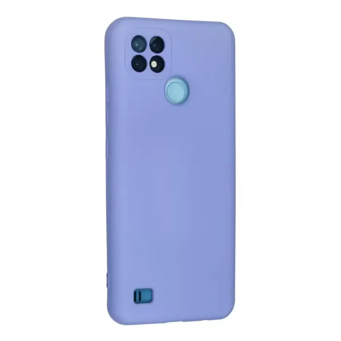 Newface Realme C21 Kılıf Nano içi Kadife Silikon - Lila