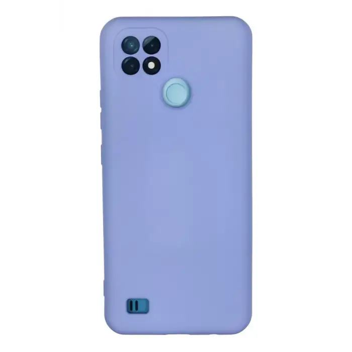 Newface Realme C21 Kılıf Nano içi Kadife Silikon - Lila