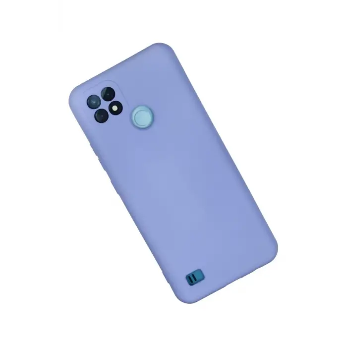 Newface Realme C21 Kılıf Nano içi Kadife Silikon - Lila