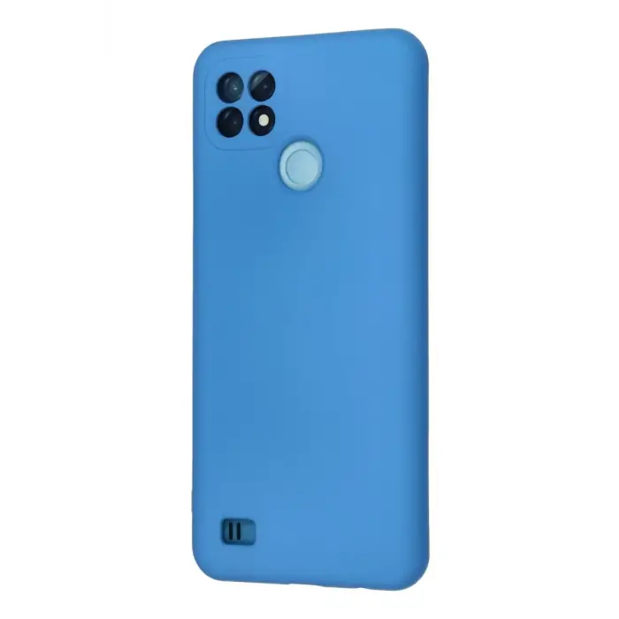 Newface Realme C21 Kılıf Nano içi Kadife Silikon - Mavi