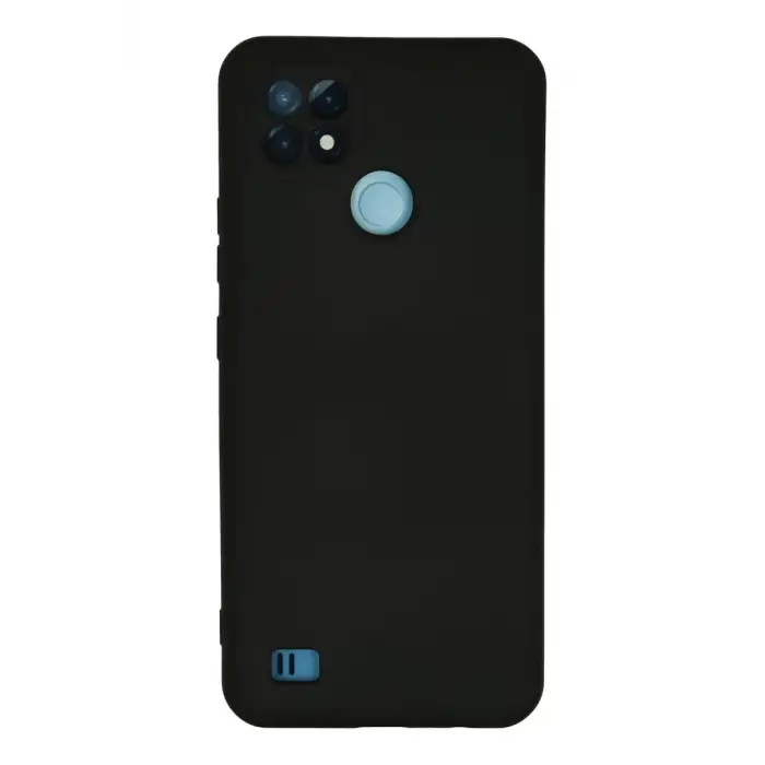 Newface Realme C21 Kılıf Nano içi Kadife Silikon - Siyah