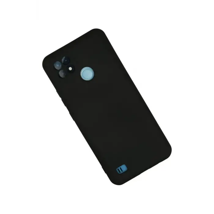 Newface Realme C21 Kılıf Nano içi Kadife Silikon - Siyah