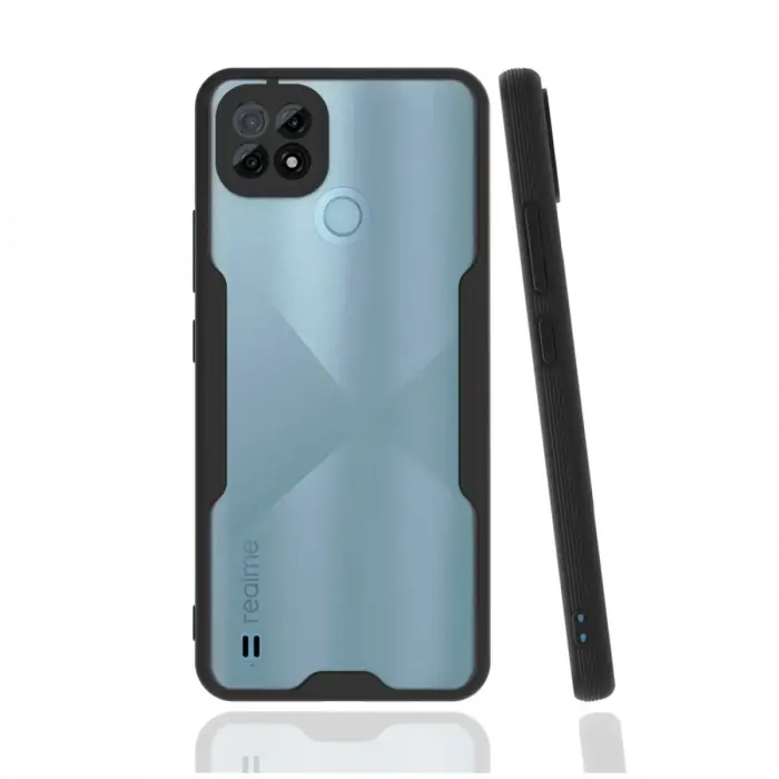 Newface Realme C21 Kılıf Platin Silikon - Siyah