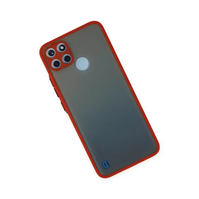 Newface Realme C21Y Kılıf Montreal Silikon Kapak - Kırmızı