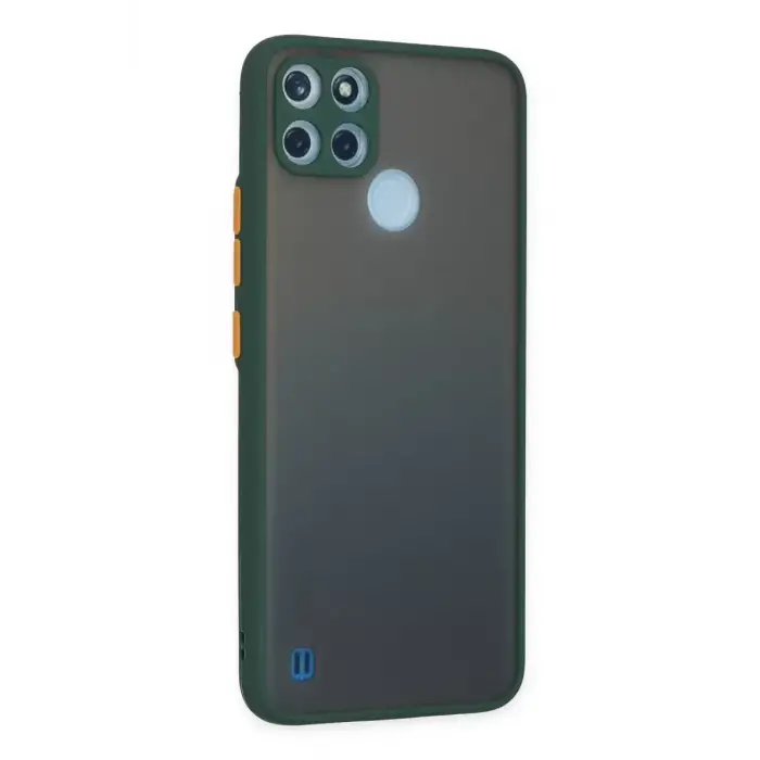 Newface Realme C21Y Kılıf Montreal Silikon Kapak - Yeşil