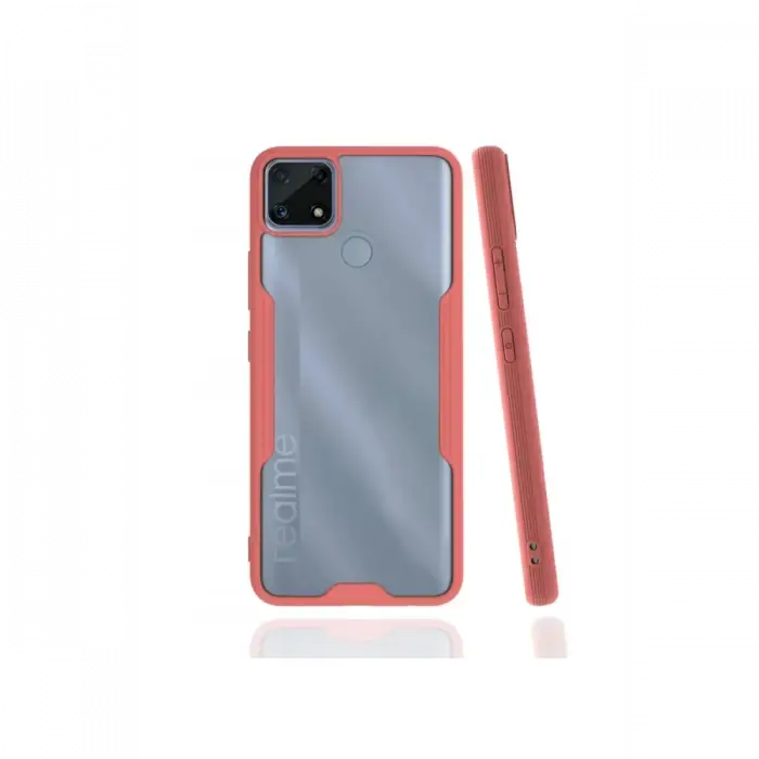 Newface Realme C25 Kılıf Platin Silikon - Pembe