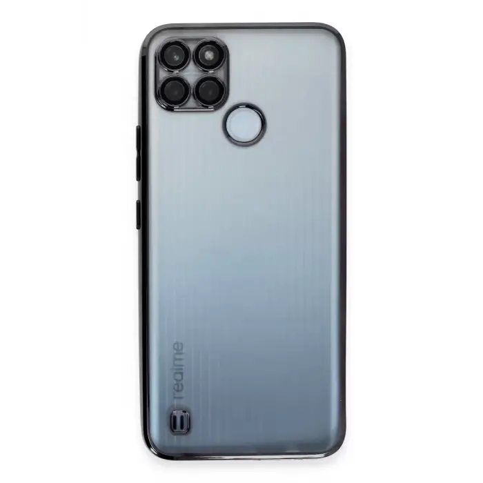 Newface Realme C25Y Kılıf Razer Lensli Silikon - Siyah