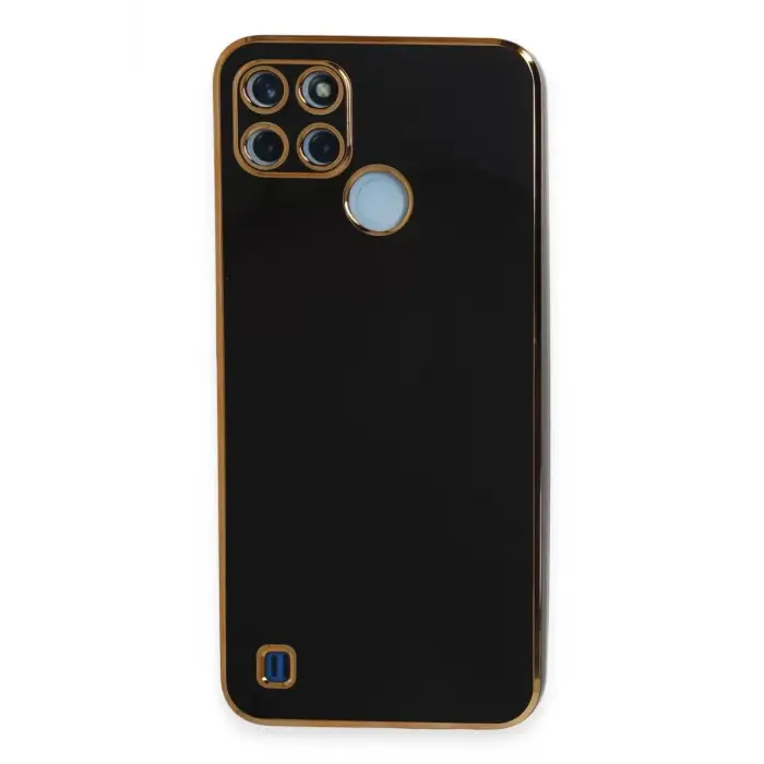 Newface Realme C25Y Kılıf Volet Silikon - Siyah
