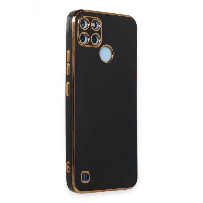 Newface Realme C25Y Kılıf Volet Silikon - Siyah