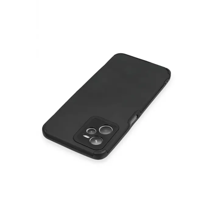 Newface Realme C35 Kılıf Loop Deri Silikon - Siyah