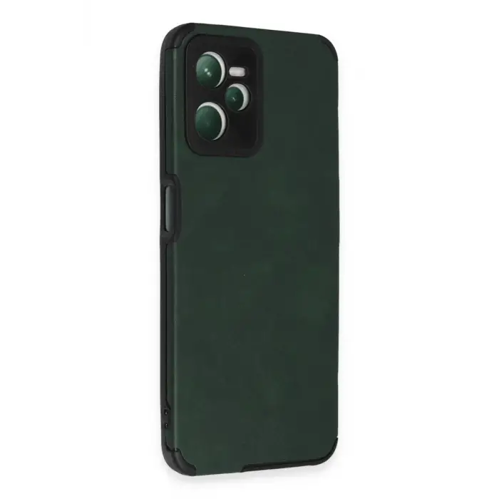 Newface Realme C35 Kılıf Loop Deri Silikon - Yeşil