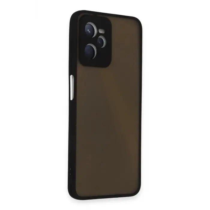 Newface Realme C35 Kılıf Montreal Silikon Kapak - Siyah