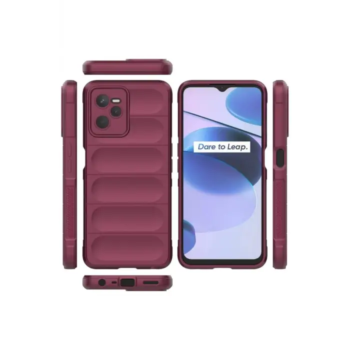 Newface Realme C35 Kılıf Optimum Silikon - Bordo