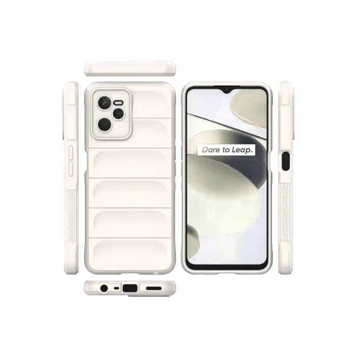 Newface Realme C35 Kılıf Optimum Silikon - Krem