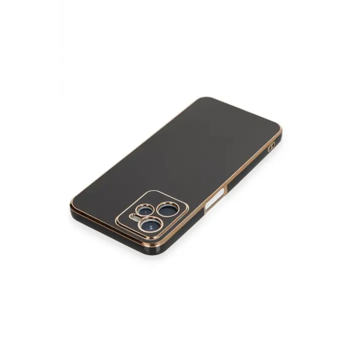 Newface Realme C35 Kılıf Volet Silikon - Siyah