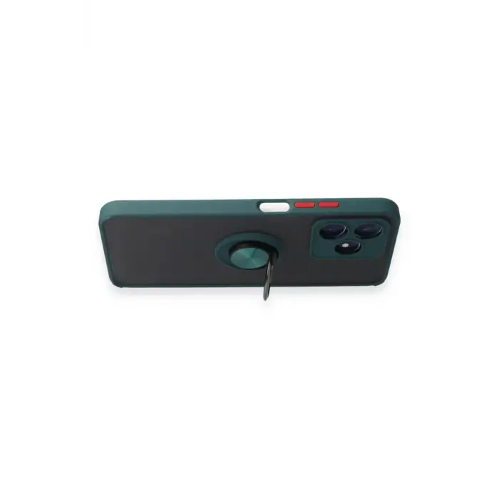 Newface Realme C53 Kılıf Montreal Yüzüklü Silikon Kapak - Yeşil