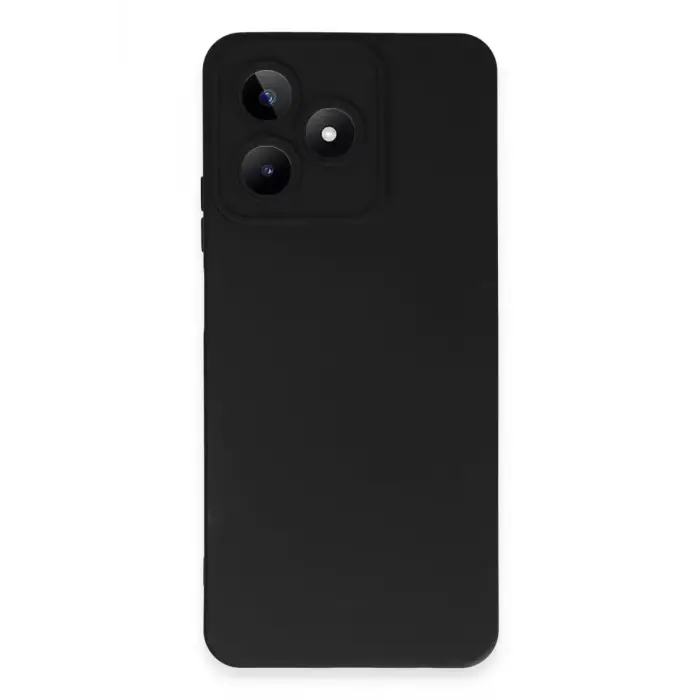 Newface Realme C53 Kılıf Nano içi Kadife Silikon - Siyah