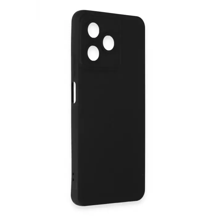 Newface Realme C53 Kılıf Nano içi Kadife Silikon - Siyah