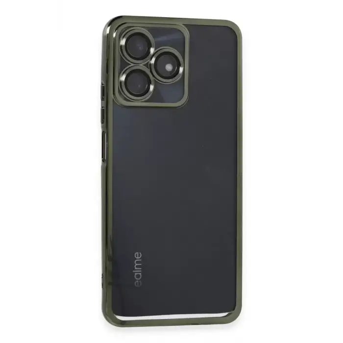 Newface Realme C53 Kılıf Razer Lensli Silikon - Yeşil